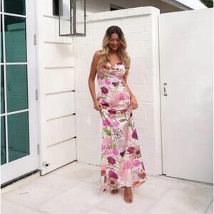 Katie May Tara Gown in Pink Daisy